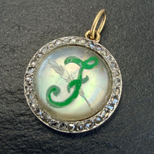 Load image into Gallery viewer, Diamond Reverse Crystal “F” Pendant
