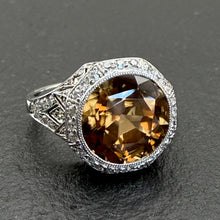 Load image into Gallery viewer, Art Deco Zircon &amp; Diamond Ring
