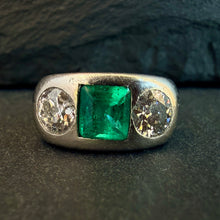 Load image into Gallery viewer, Emerald and Diamond Ring

