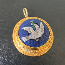 Load image into Gallery viewer, Micro Mosaic “Dove with Olive Branch” Brooch
