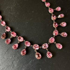 Pink paste rivière necklace