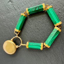 Load image into Gallery viewer, Malachite Padlock Bracelet
