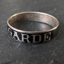 Load image into Gallery viewer, Dieu Vous Garde Black Enamel Ring
