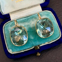 Load image into Gallery viewer, Aquamarine Paste Earrings
