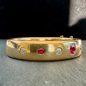 Ruby and Diamond Bangle