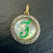 Load image into Gallery viewer, Diamond Reverse Crystal “F” Pendant
