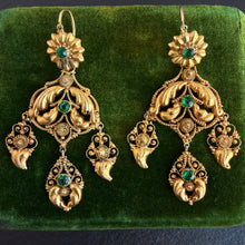 Load image into Gallery viewer, Emerald Paste Earrings

