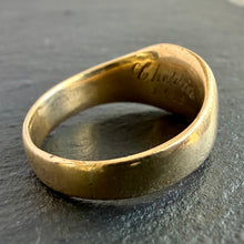 Load image into Gallery viewer, 18k Gold Antique Blank Signet Ring Small
