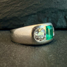 Load image into Gallery viewer, Emerald and Diamond Ring
