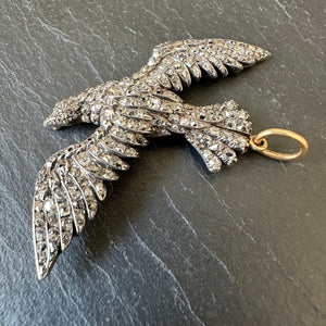 Old Cut Diamond Bird Pendant