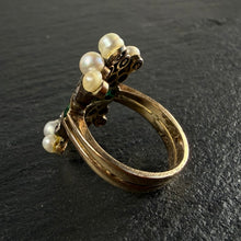 Load image into Gallery viewer, Reserved - Emerald And Pearl Ring
