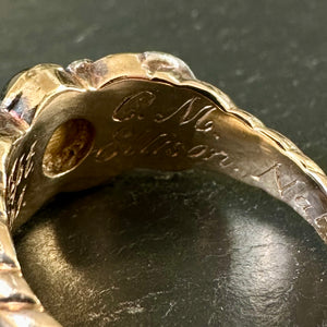 Garnet & Diamond Memorial Ring
