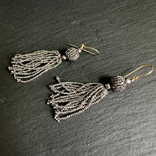 Load image into Gallery viewer, Cut Steel Tassel Earrings
