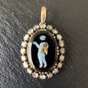 Cameo & Diamond Pendant