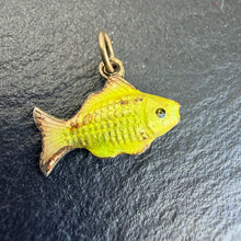 Load image into Gallery viewer, Small Yellow Enamel Fish Charm
