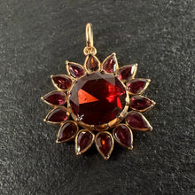 Load image into Gallery viewer, Garnet Flower Pendant

