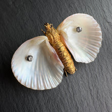 Load image into Gallery viewer, Shell Butterfly Brooch
