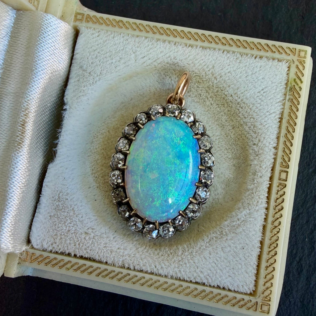 Opal & Diamond Pendant
