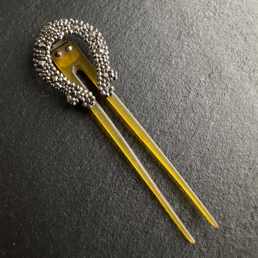 Cut Steel Horseshoe Hair Clip