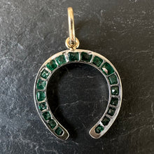 Load image into Gallery viewer, Emerald Horseshoe Pendant
