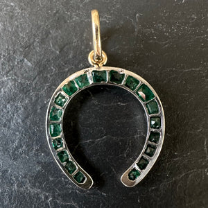 Emerald Horseshoe Pendant