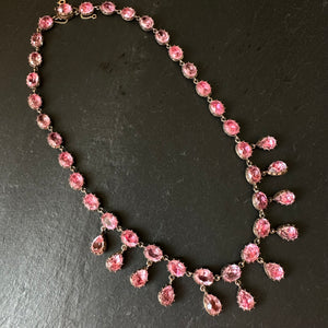 Pink paste rivière necklace