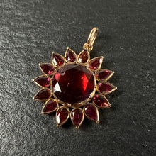 Load image into Gallery viewer, Garnet Flower Pendant
