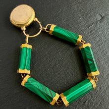 Load image into Gallery viewer, Malachite Padlock Bracelet
