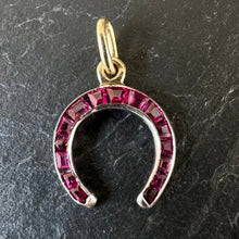 Load image into Gallery viewer, Ruby Horseshoe Pendant
