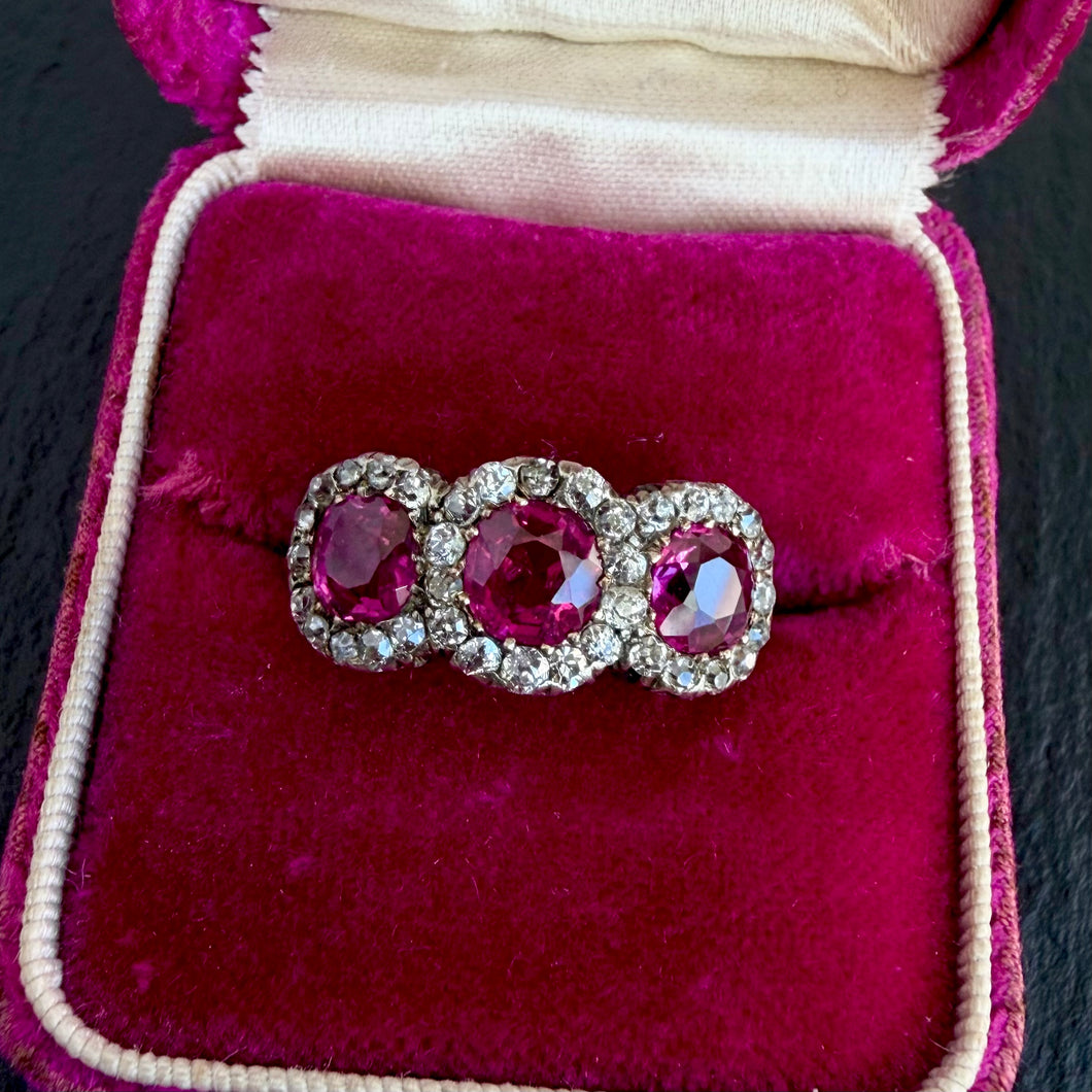 Burma Ruby And Diamond Ring