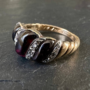 Garnet & Diamond Memorial Ring