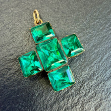 Load image into Gallery viewer, Green Paste Square Cross
