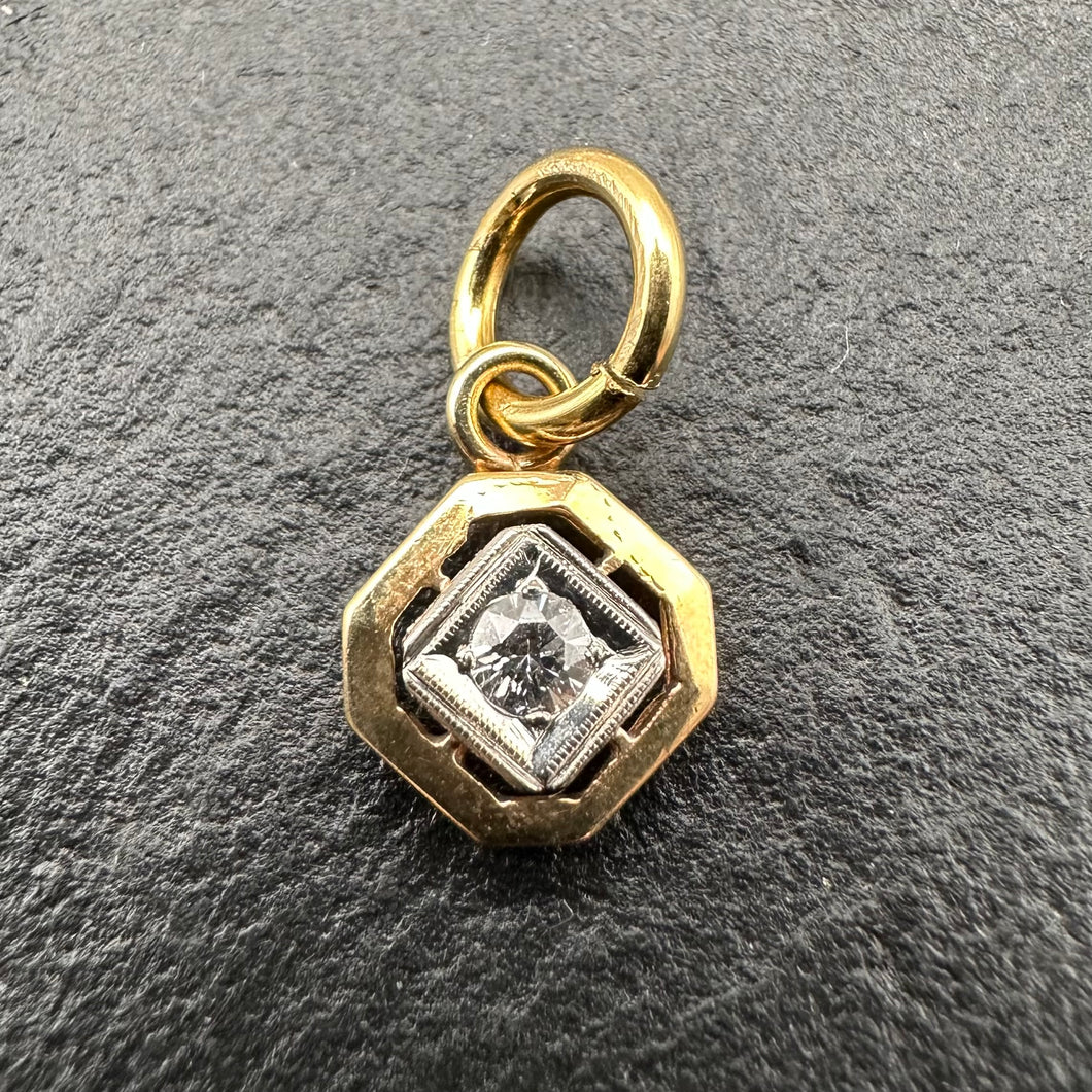 Gold & Platinum Diamond Charm