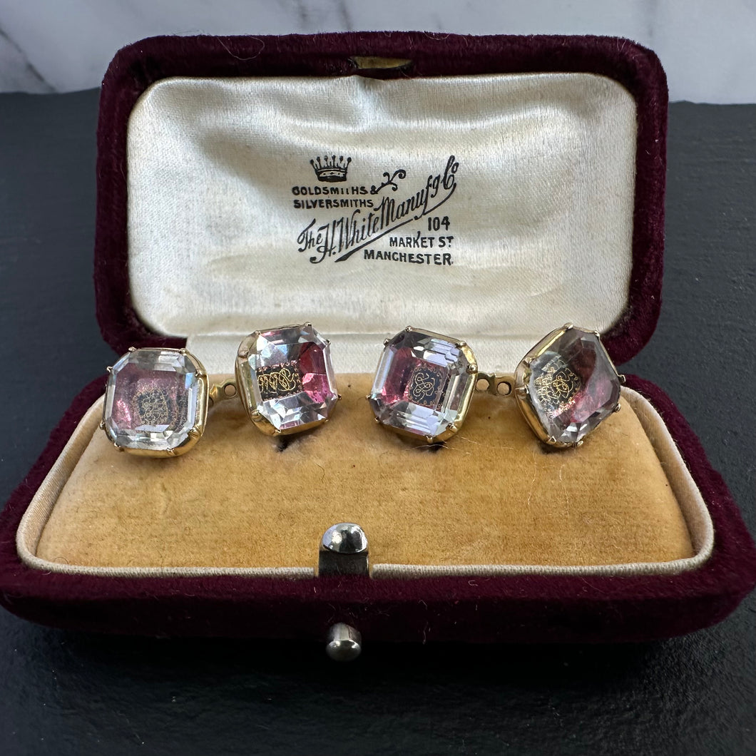 Stuart Crystal Cuff Links