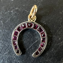 Load image into Gallery viewer, Ruby Horseshoe Pendant
