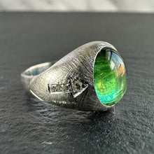 Load image into Gallery viewer, Platinum Tourmaline Signet Ring
