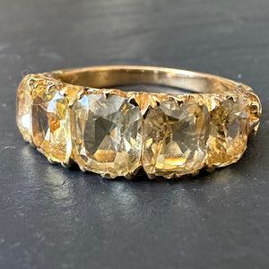 Yellow Sapphire Five Stone Ring