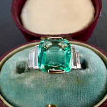 Load image into Gallery viewer, Art Deco Emerald &amp; Diamond Ring

