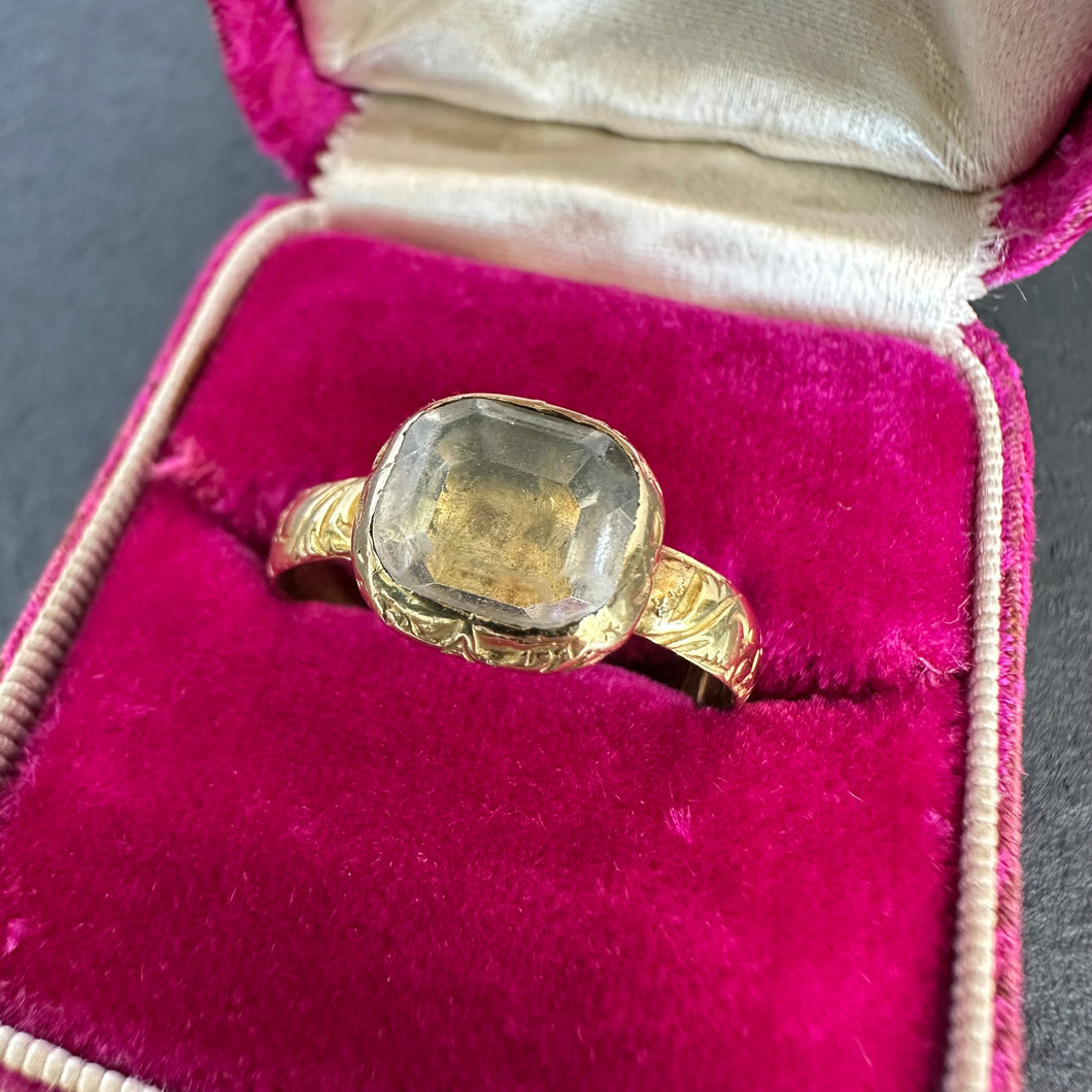 Rock Crystal Mourning Ring