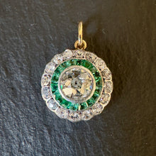 Load image into Gallery viewer, Emerald &amp; Diamond Pendant
