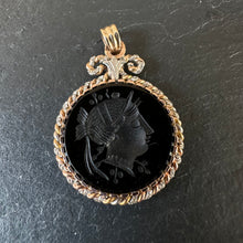 Load image into Gallery viewer, Platinum and Gold Cameo Pendant
