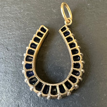 Load image into Gallery viewer, Sapphire Horseshoe Pendant
