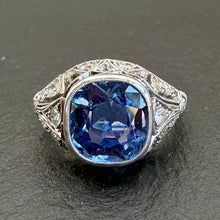 Load image into Gallery viewer, Belle Epoque Sapphire &amp; Diamond Ring
