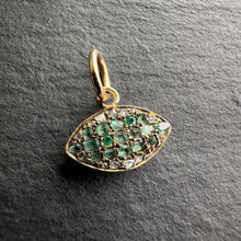 Load image into Gallery viewer, Emerald &amp; Diamond Evil Eye

