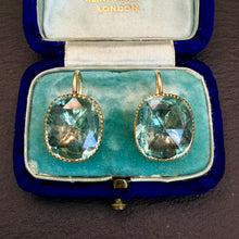 Load image into Gallery viewer, Aquamarine Paste Earrings
