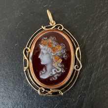 Load image into Gallery viewer, Hard Stone Cameo Pendant

