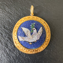 Load image into Gallery viewer, Micro Mosaic “Dove with Olive Branch” Brooch
