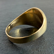 Load image into Gallery viewer, 18k Gold Antique Blank Signet Ring Oval
