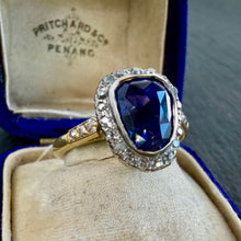 Load image into Gallery viewer, Sapphire + Diamond Ring
