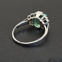 Load image into Gallery viewer, Art Deco Emerald &amp; Diamond Ring
